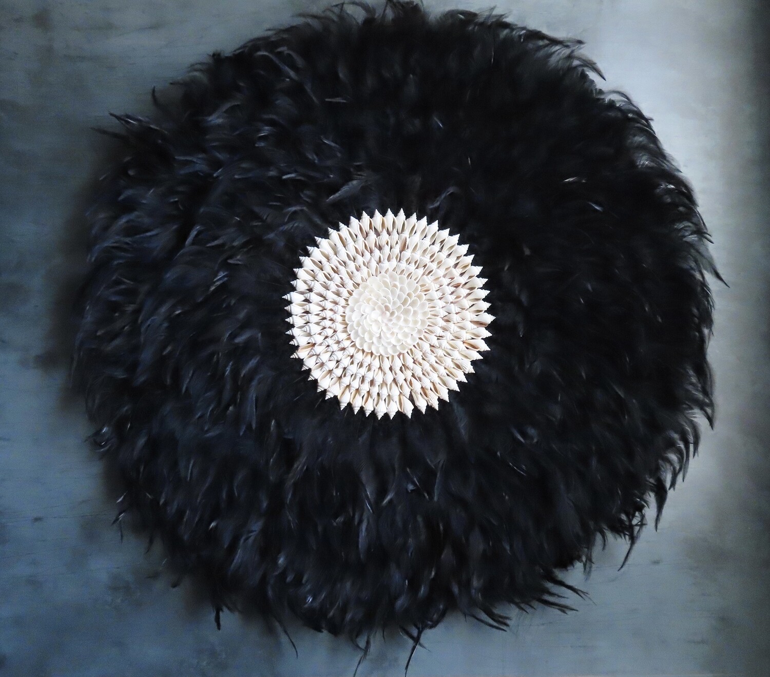 Large Black Sea Shell Center Wall Art 1