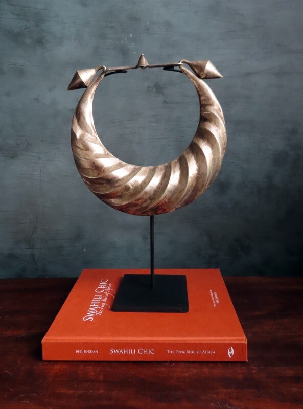 Miao Silver Ceremonial Necklace on Stand 1