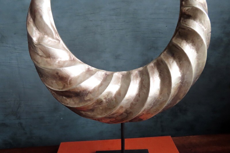 Miao Silver Ceremonial Necklace on Stand 1