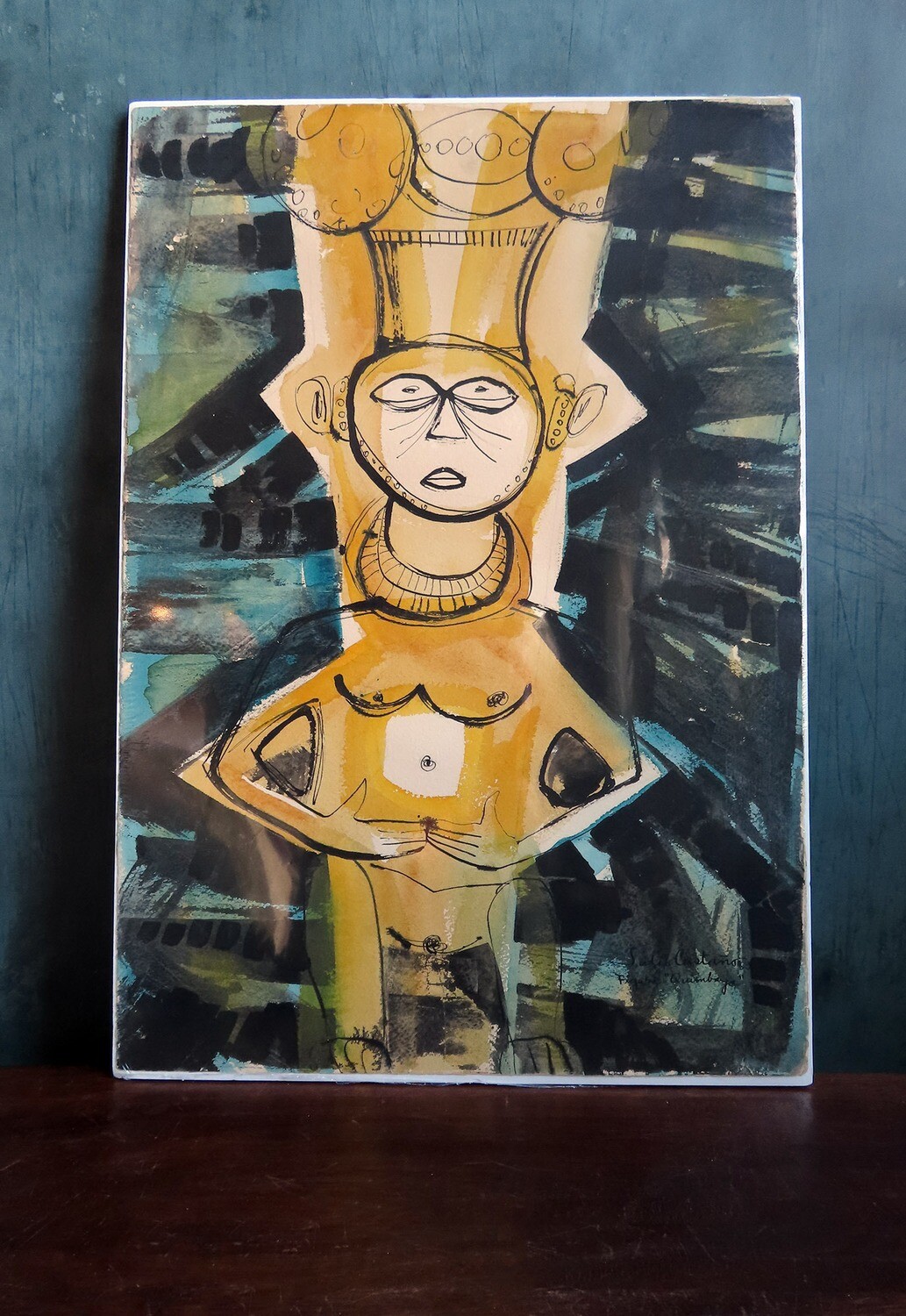 Cuban Painting - "Figura Quimbaya"