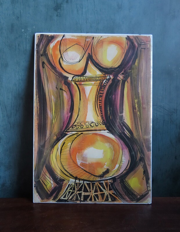 Cuban Painting - "Vaso Ceremonial Quimbaya"