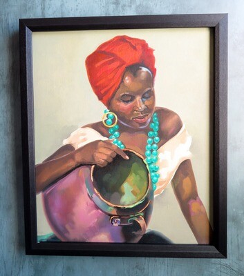 Cuban Woman Painting