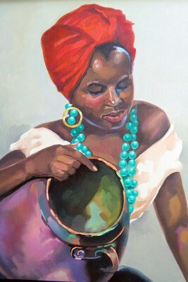 Cuban Woman Painting