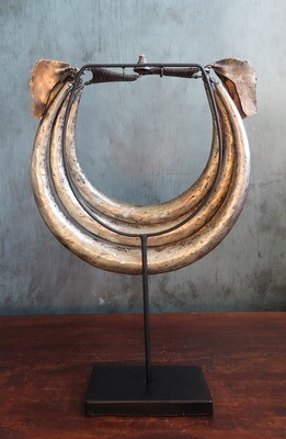 Miao Silver Ceremonial Necklace on Stand 3