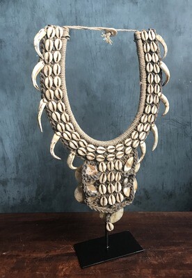 Vintage Shell Necklace on Stand