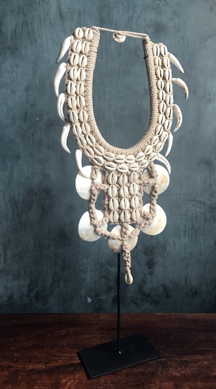 Natural Shell Necklace on Stand