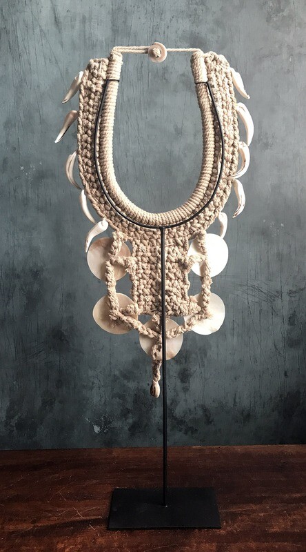 Natural Shell Necklace on Stand