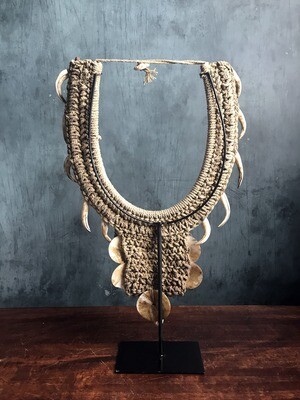 Vintage Shell Necklace on Stand