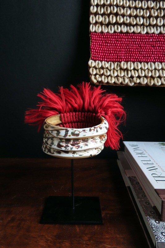 Tribal Armlet with Red Fringe - Small