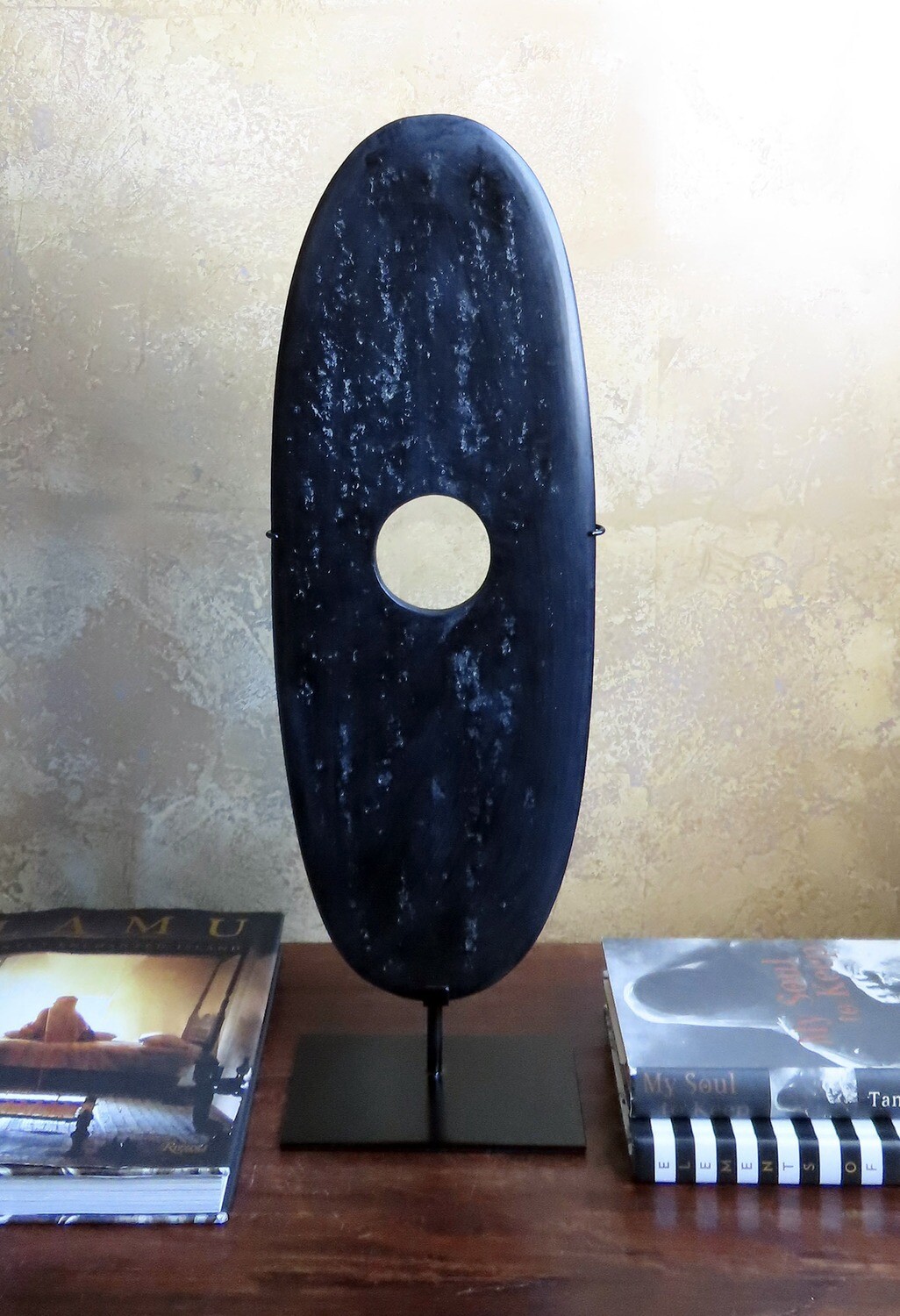 Polished River Stone on Stand - 3