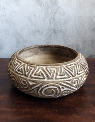 Tribal Wood Bowl