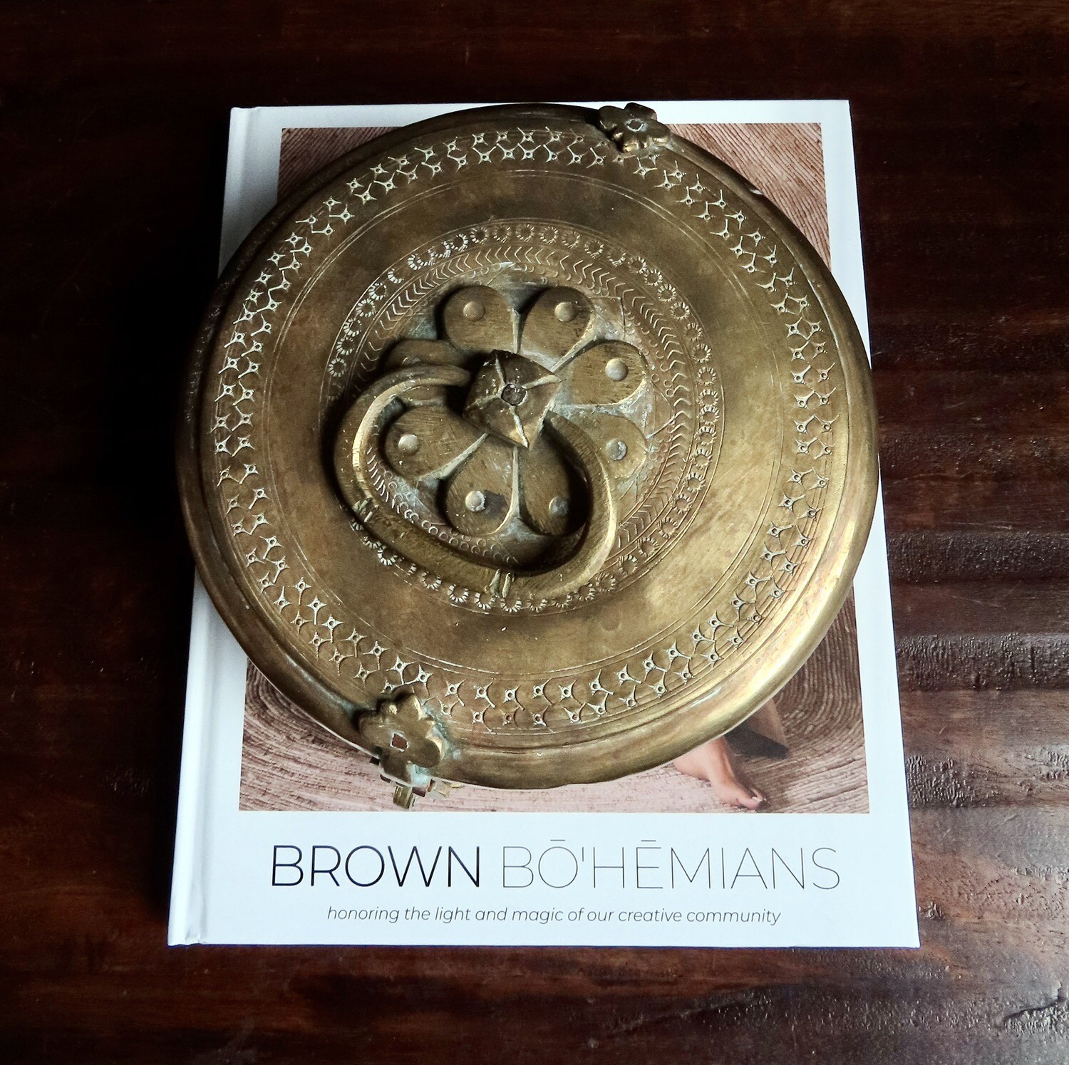 Vintage Brass Indian Container 2