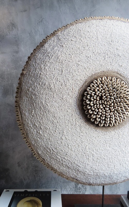 White Beaded Shield