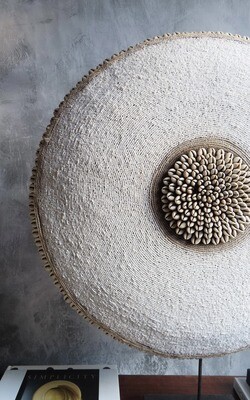 White Beaded Shield