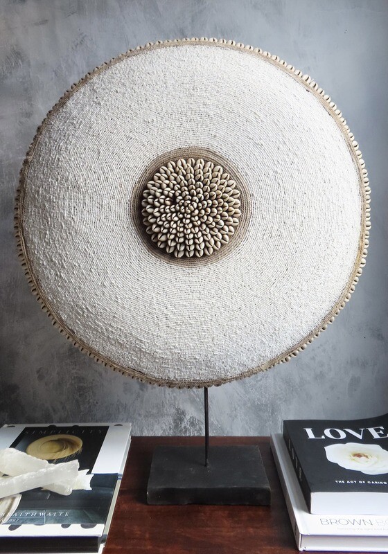 White Beaded Shield