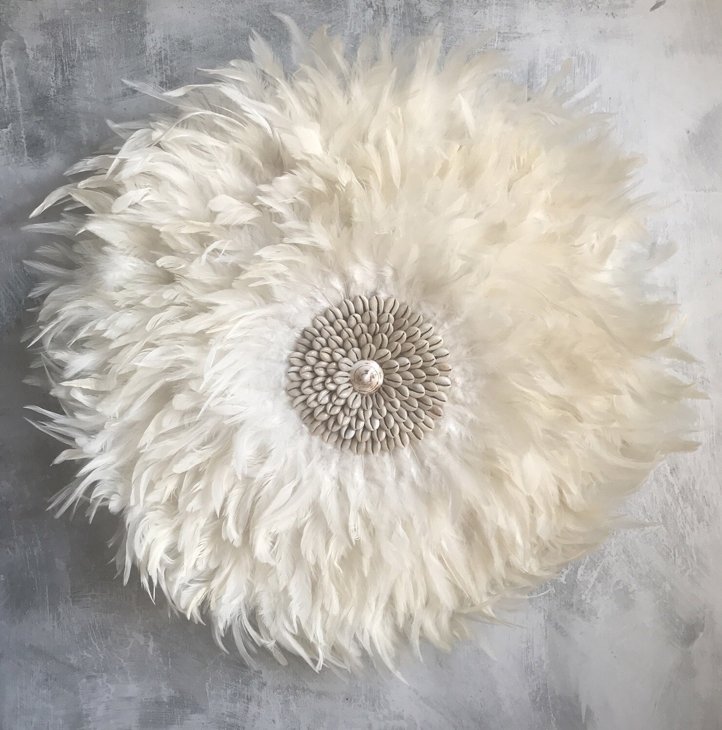 Cowrie Shell Wall Decor - White