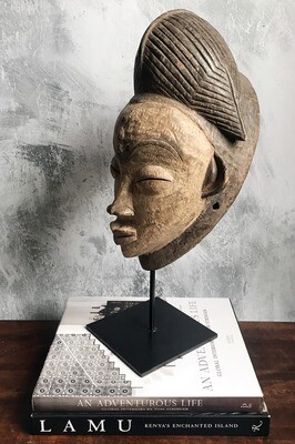 Neutral-Colored Vintage Punu Mask