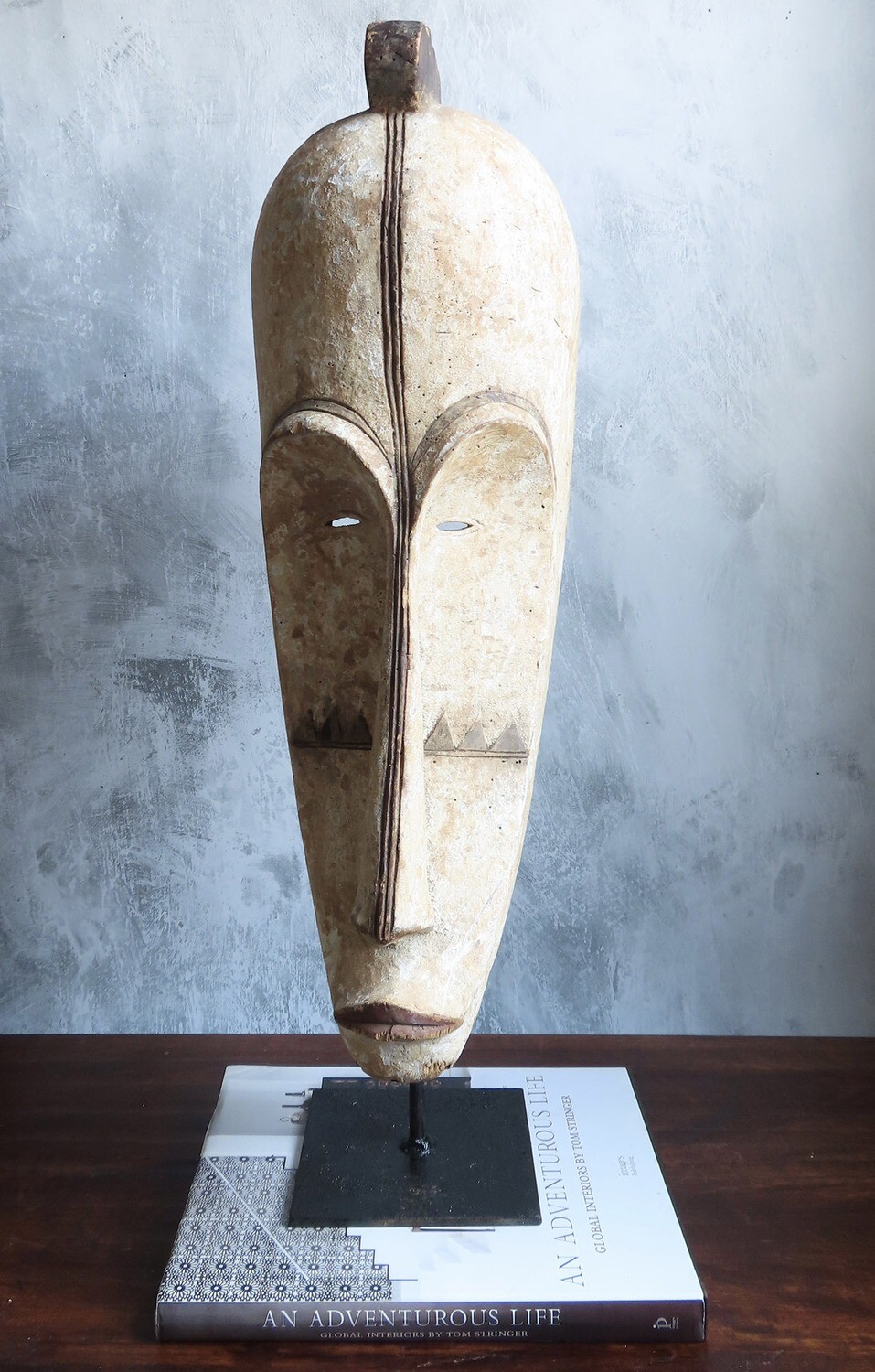 Large Fang Tribe Mask from Gabon - White