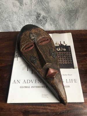 Wood &amp; Metal Mask from Ghana