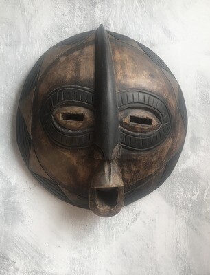 Vintage Round Ghana Mask 1