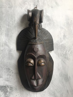 Mask from Ivory Coast with Elephant Figure
