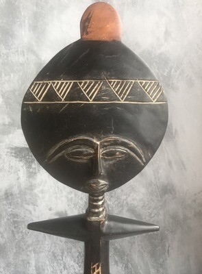 Vintage Fertility Sculpture 1 from Ghana