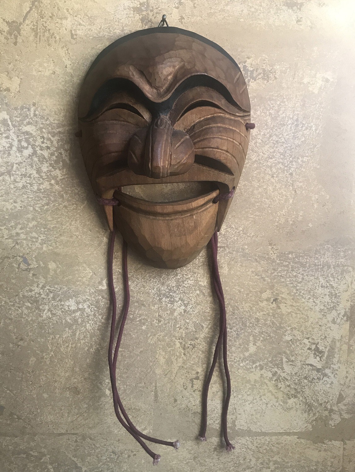 Vintage Wooden Mask from Asia