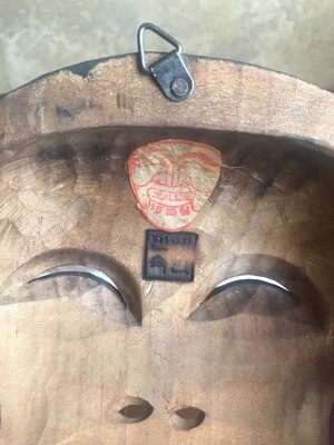 Vintage Wooden Mask from Asia