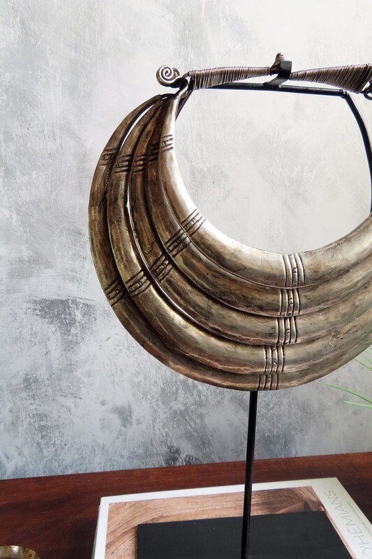 Miao Silver Necklace and Custom Stand
