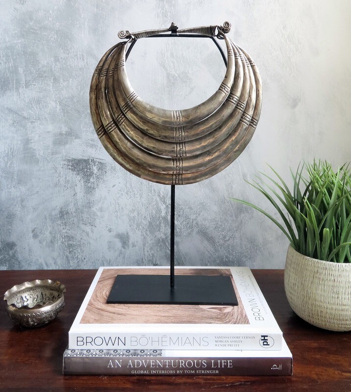 Miao Silver Necklace and Custom Stand