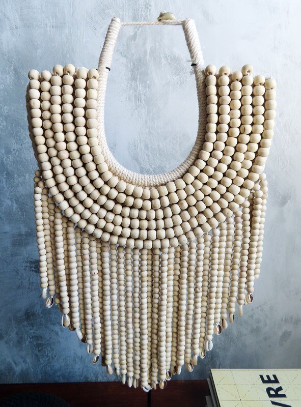 Beaded &amp; Shell Wall Collar - Blond