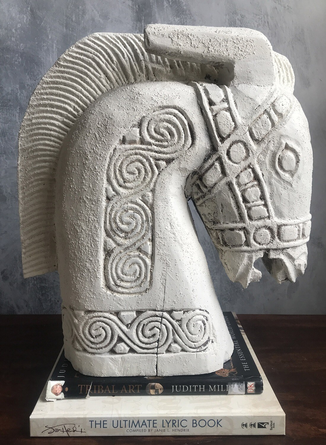 Adobe White-Washed Horse Decor