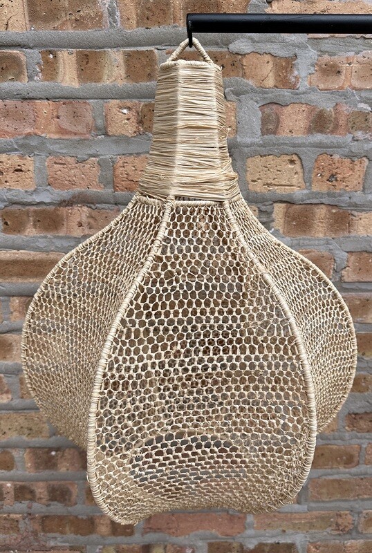 Natural Hanging Light Fixture - Beige