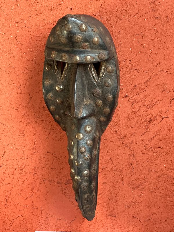 Liberian Bird Mask with Metal Studs