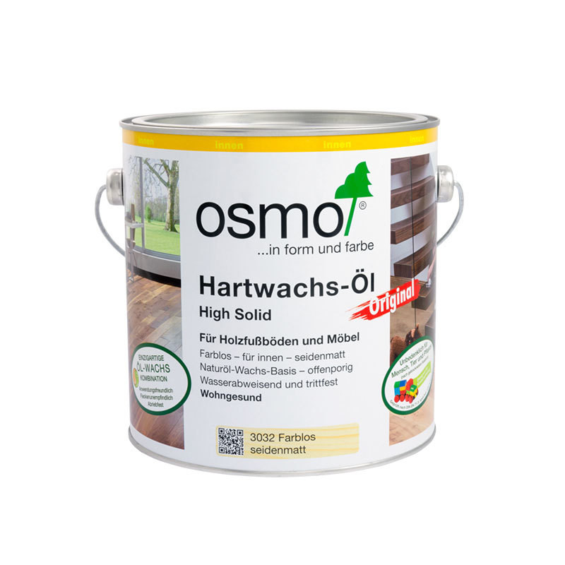 OSMO Hartwachs-Öl 3032 Farblos Seidenmatt, 2,5 L