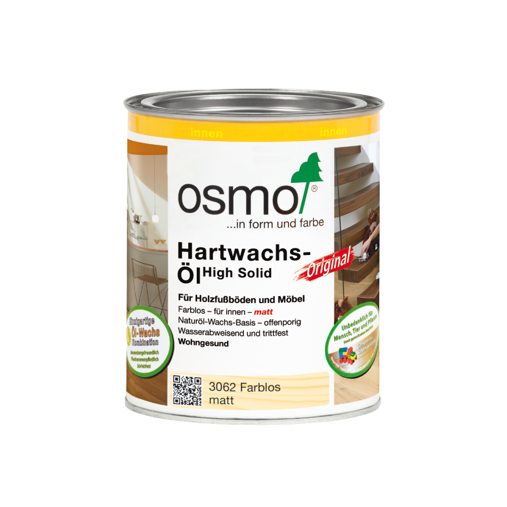 OSMO Hartwachs-Öl 3062 Farblos Matt, 750 ml