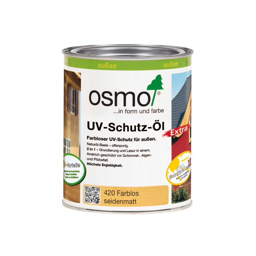OSMO UV-Schutz-Öl EXTRA 420 Farblos Seidenmatt mit Filmschutz, 750 ml