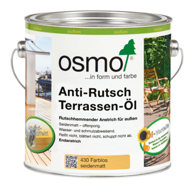 OSMO Terrassen-Öl 430 Anti-Rutsch Farblos, 2,5 L OSMO Terrassen-Öl 430 Anti-Rutsch Farblos, 2,5 L