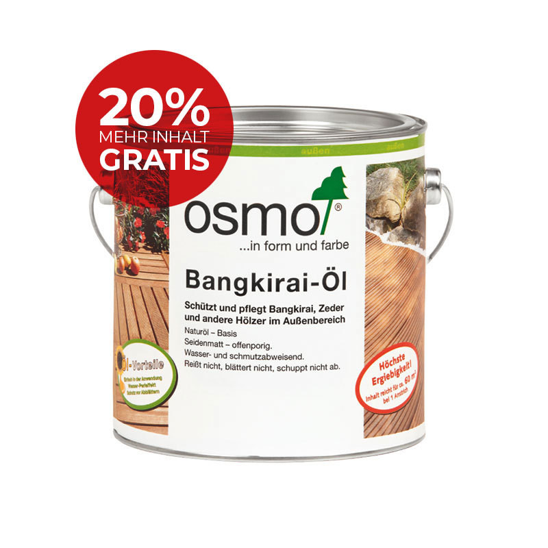 OSMO Bangkirai-Öl 006 Naturgetönt, 3,0 L OSMO Bangkirai-Öl 006 Naturgetönt, 3,0 L