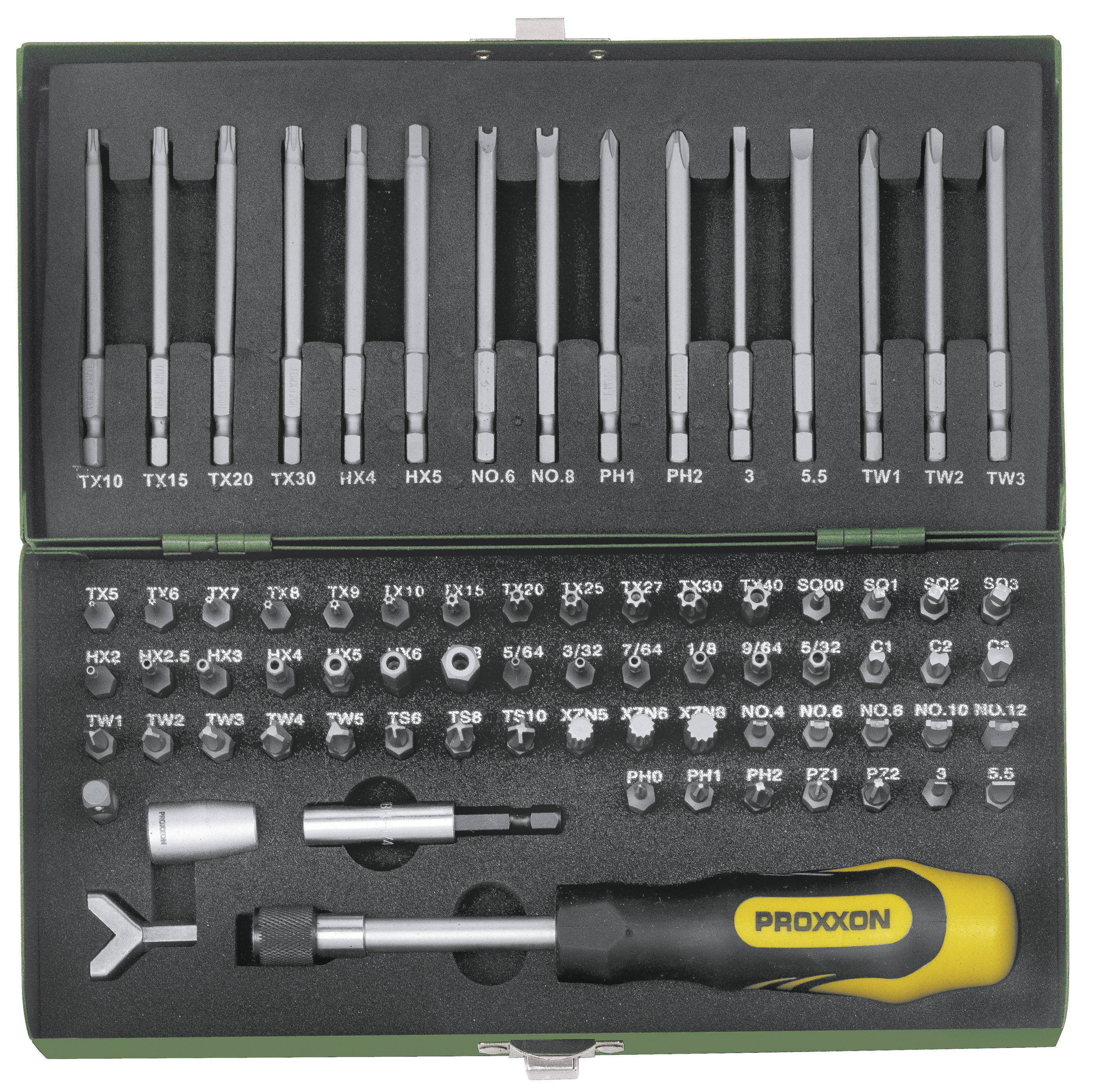 Super-Sicherheits- und Spezialbitsatz 1/4'', 75-tlg. 213520018