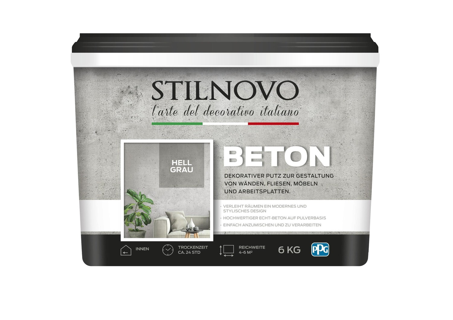 Stilnovo Betonfarbe Hellgrau