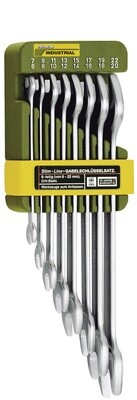 Doppel-Maulschlüsselsatz, 8-tlg. von 6x7 bis 20x22 mm 23800 Doppel-Maulschlüsselsatz, 8-tlg. von 6x7 bis 20x22 mm 23800