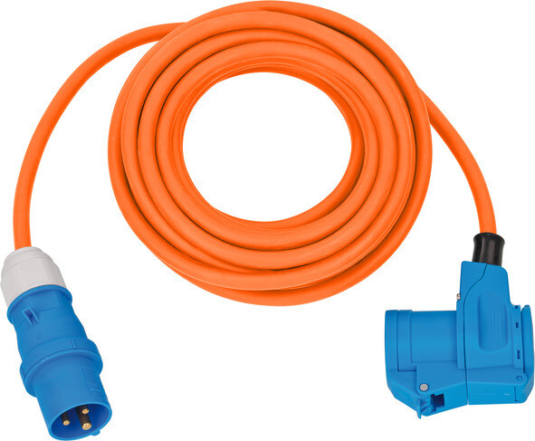 Verl.-Leitung 10m CEE230V/16A - IP44 orange, Winkelkupplung