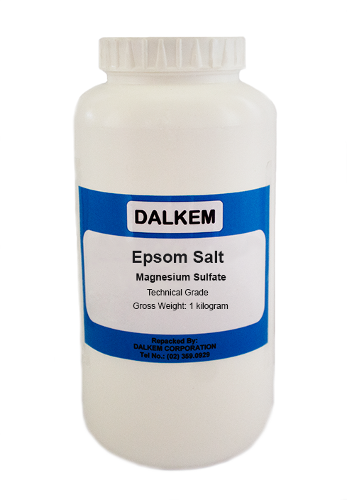 Epsom Salt / Magnesium Sulfate Heptahydrate Technical Grade Gross Weight: 1 kilogram