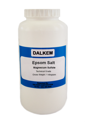 Dalkem Epsom Salt / Magnesium Sulfate Heptahydrate Technical Grade Gross Weight: 1 kilogram