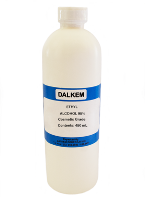 Dalkem Ethyl Alcohol or Ethanol 95% Cosmetic Grade 450ML