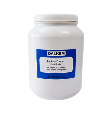 Lactose Powder Food Grade 2,000 grams Net Weight