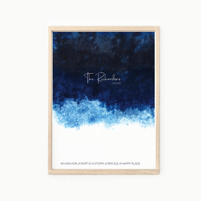 Personalized. Seascape Family Name Wall Art