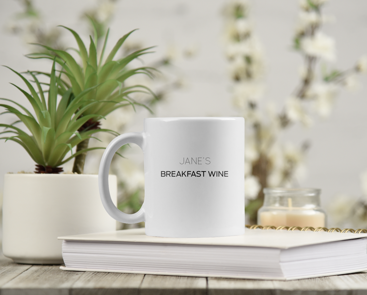 Breakfast Wine Mug ( Personalised )