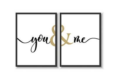 You &amp; Me Poster Set